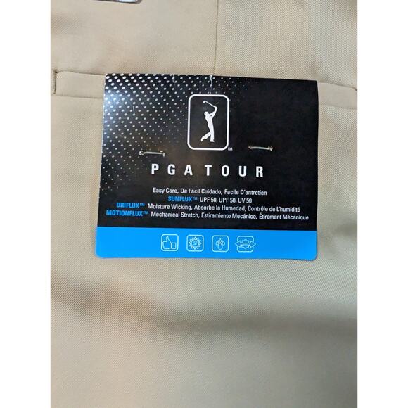 PGA TOUR Khaki Golf Shorts Size 50 NWT Golf Stretch Expandable UV50 - Picture 3 of 4